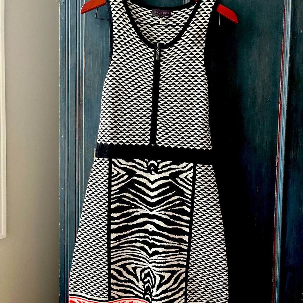 Hale Bob stretch knit dress. Comfy wedding guest, vacation, work, party dress